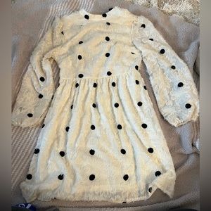 Black and white polka dot dress